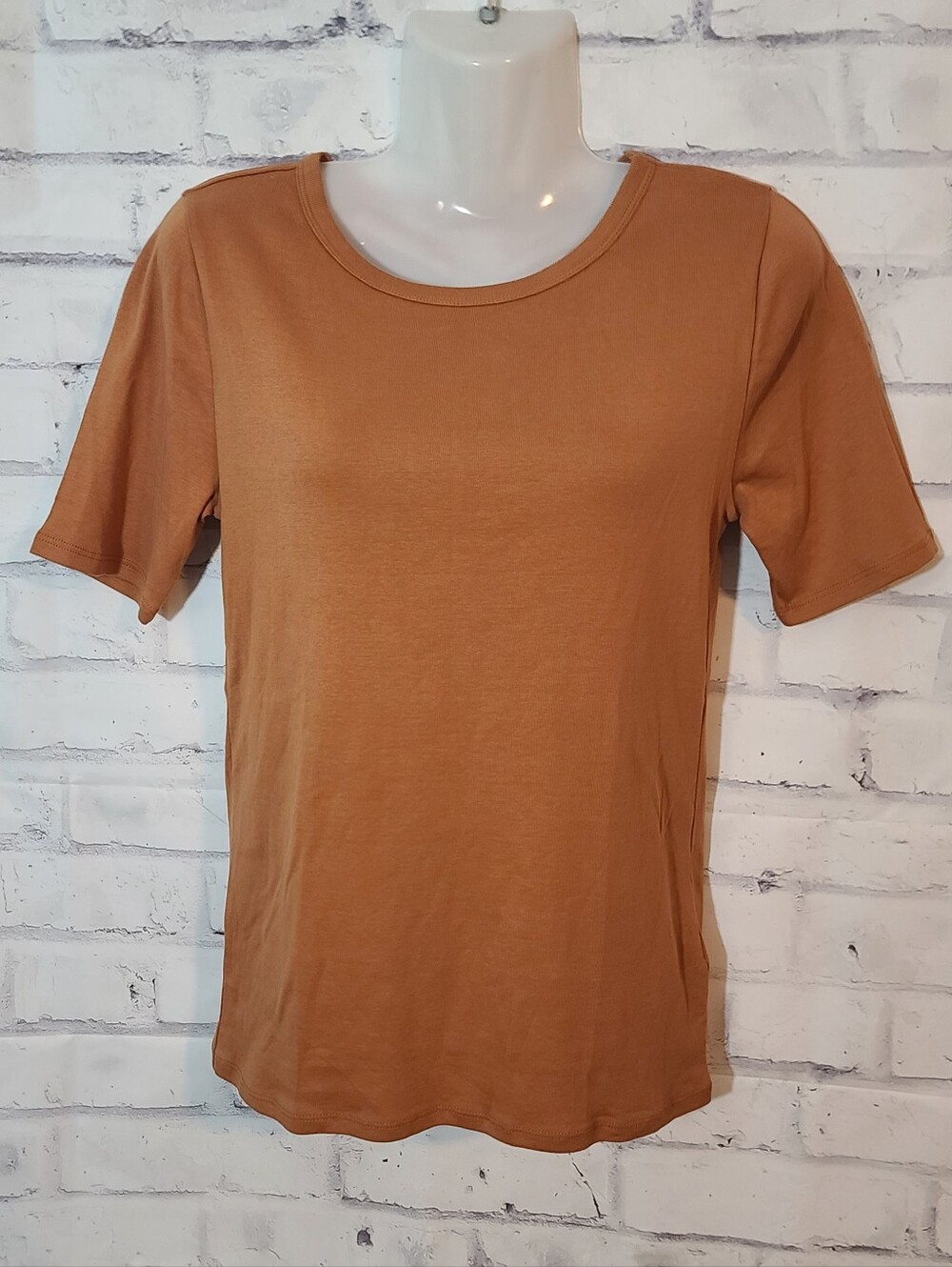 New J. Crews Perfect Fit Women's Brown Short Sleeve T-Shirt M